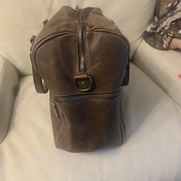 Moore Giles Brown Leather Men's Bag Net Jets - Picture 4 of 12